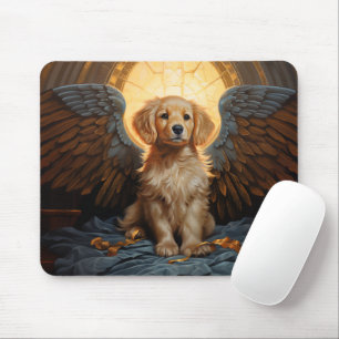Golden Retriever puppy Angel Mouse Pad
