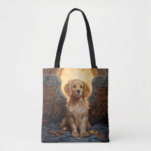 Golden Retriever puppy Angel Tote Bag