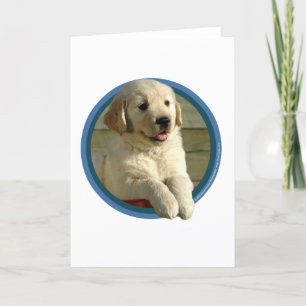 Golden Retriever Puppy Art Card