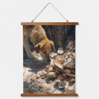 Golden Retriever Puppy Beach Discovery Art