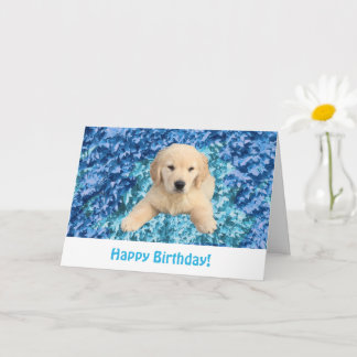 Golden Retriever Puppy Birthday Card