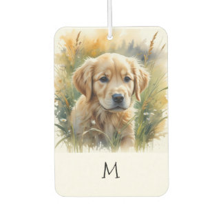 Golden Retriever Puppy Car Air Freshener