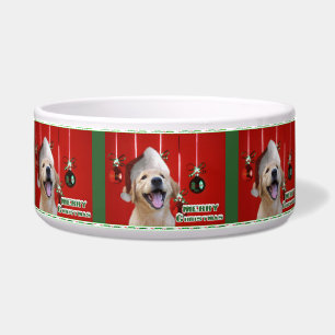 Golden Retriever Puppy Christmas Bowl