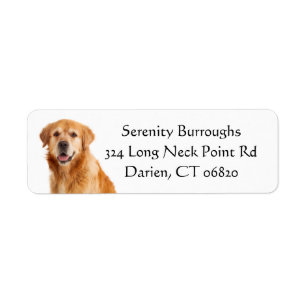 Golden Retriever Puppy Dog Love - Puppies Pup Return Address Label