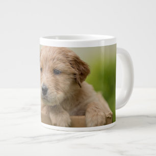 Golden Retriever Puppy in Box Large Coffee Mug