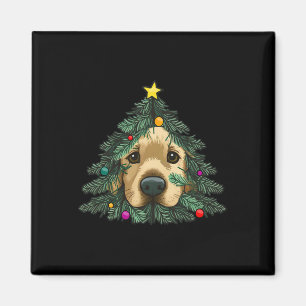 Golden-retriever-puppy In Christmas Tree Magnet