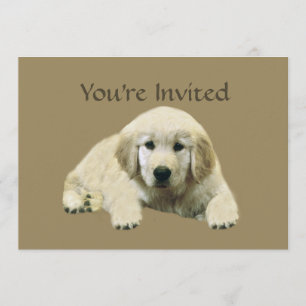Golden Retriever Puppy Invitation