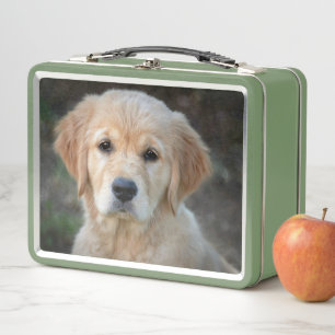 Golden Retriever Puppy Metal Lunch Box