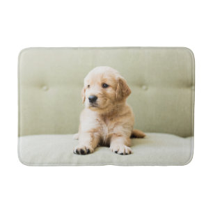 Golden Retriever Puppy on Couch Bath Mat