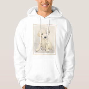 Golden Retriever Puppy Painting - Original Dog Art Hoodie