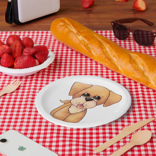 Golden Retriever Puppy Paper Plate (Creator Uploaded)