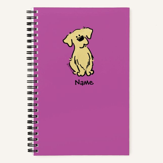Golden Retriever Puppy - Pink - Notebook (Front)