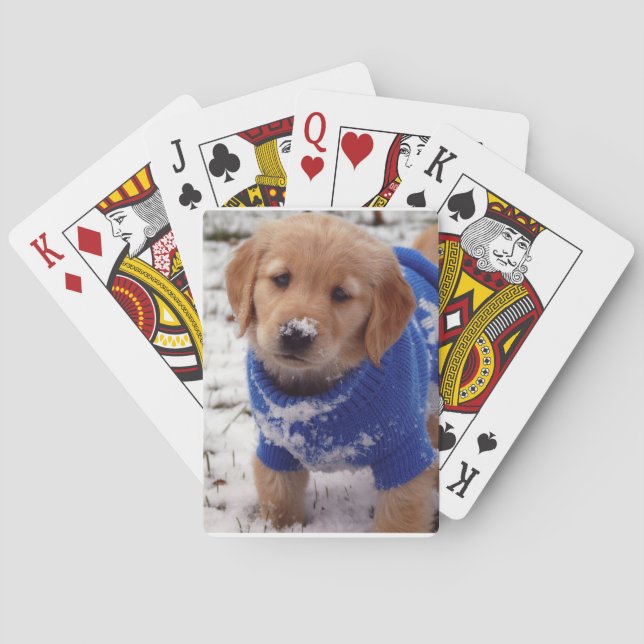 Golden Retriever Puppy Playing Cards (Back)