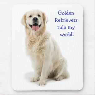 Golden Retriever Puppy Rule My World  Mousepad