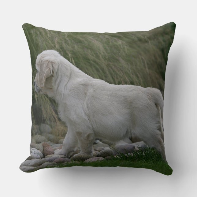 Golden Retriever Puppy Standing Cushion (Front)