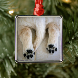 Golden Retriever Puppy Toes Metal Ornament