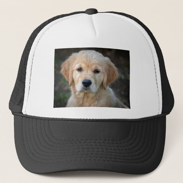 Golden Retriever Puppy Trucker Hat (Front)