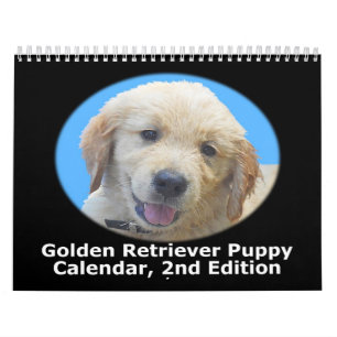 Golden Retriever Puppy Wall Calendar