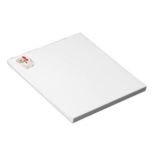 Golden Retriever Puppy with Red Ribbon Notepad