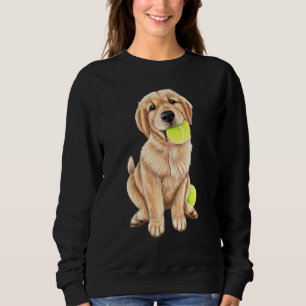 Golden Retriever Puppy With Tennis Ball Sweatshirt