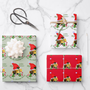 Golden Retriever Puppy  Wrapping Paper Sheet