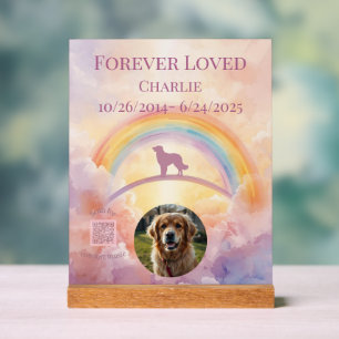 Golden Retriever Rainbow Bridge Memorial Sign