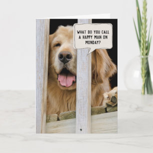 Golden Retriever Retirement Card