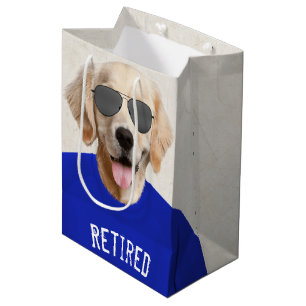 Golden Retriever Retirement Humor Medium Gift Bag