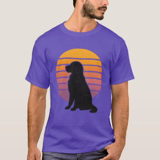 Golden Retriever Retro Sunset Silhouette retro T-Shirt