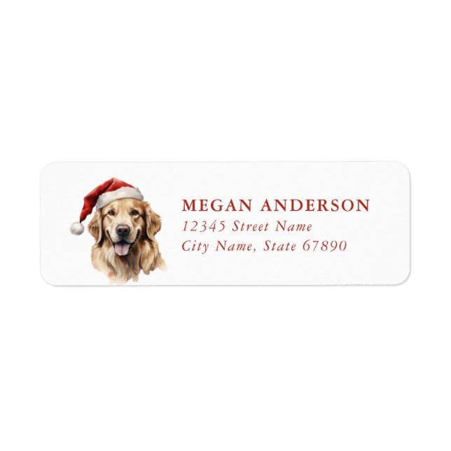 Golden Retriever Return Address Labels (Front)