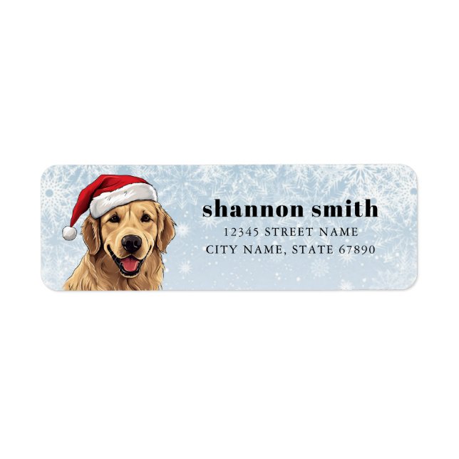 Golden Retriever Return Address Labels (Front)