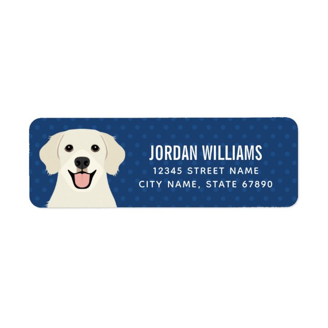 Golden Retriever Return Address Labels (Front)