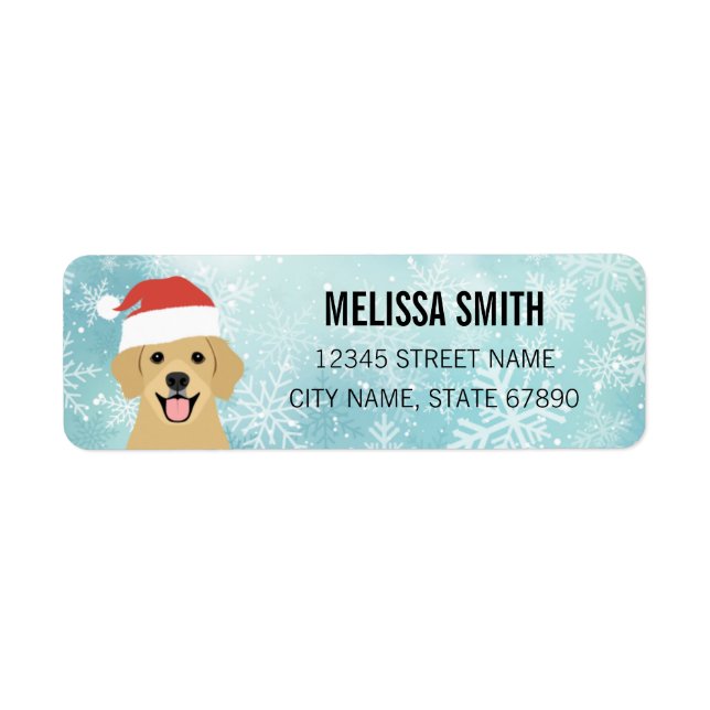 Golden Retriever Return Address Labels (Front)