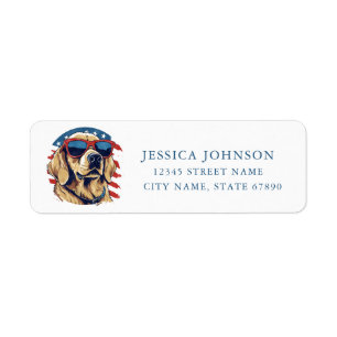 Golden Retriever Return Address Labels