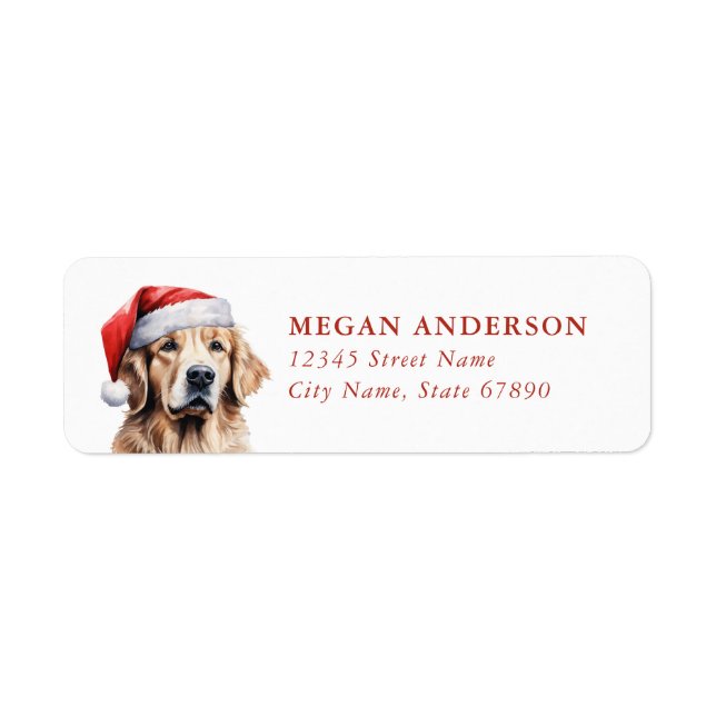 Golden Retriever Return Address Labels (Front)