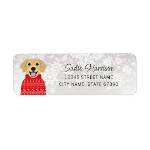 Golden Retriever Return Address Labels