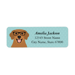 Golden Retriever Return Address Labels