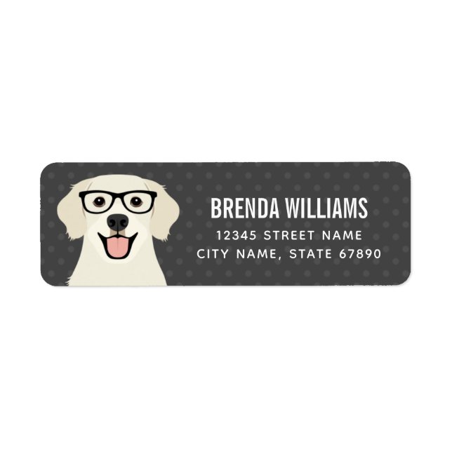 Golden Retriever Return Address Labels (Front)