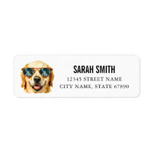 Golden Retriever Return Address Labels