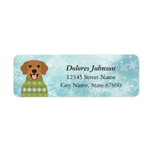 Golden Retriever Return Address Labels