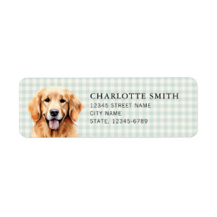 Golden Retriever Return Address Labels