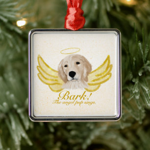 Golden Retriever Round Christmas Ornament