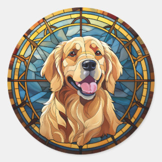 Golden Retriever Round Classic Round Sticker