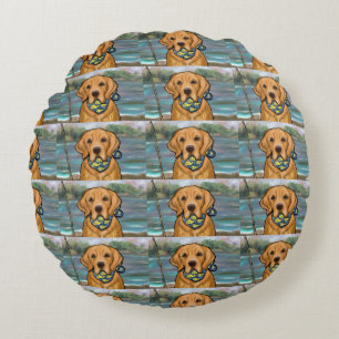 Golden Retriever Round Cushion