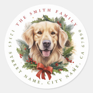 Golden Retriever Round Stickers