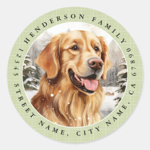 Golden Retriever Round Stickers