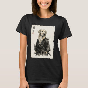 Golden Retriever Samurai Katana Japanese Ink Art U T-Shirt