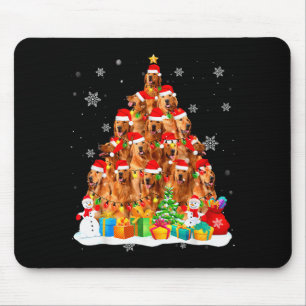Golden Retriever Santa Christmas Tree Lights Dog X Mouse Pad