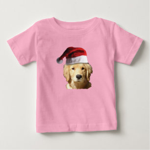 Golden Retriever Santa Claus Baby T-Shirt