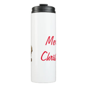 Golden Retriever Santa Claus Thermal Tumbler